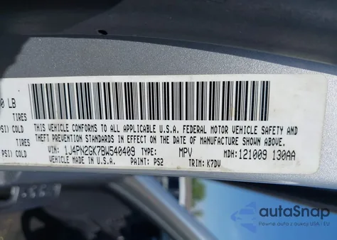 2011 Jeep Liberty Sport z USA, uszkodzony, nr VIN 1J4PN2GK7BW540409